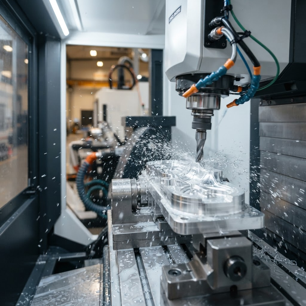 Moderné 5-osé CNC obrábanie hliníkového dielu s vysokou presnosťou